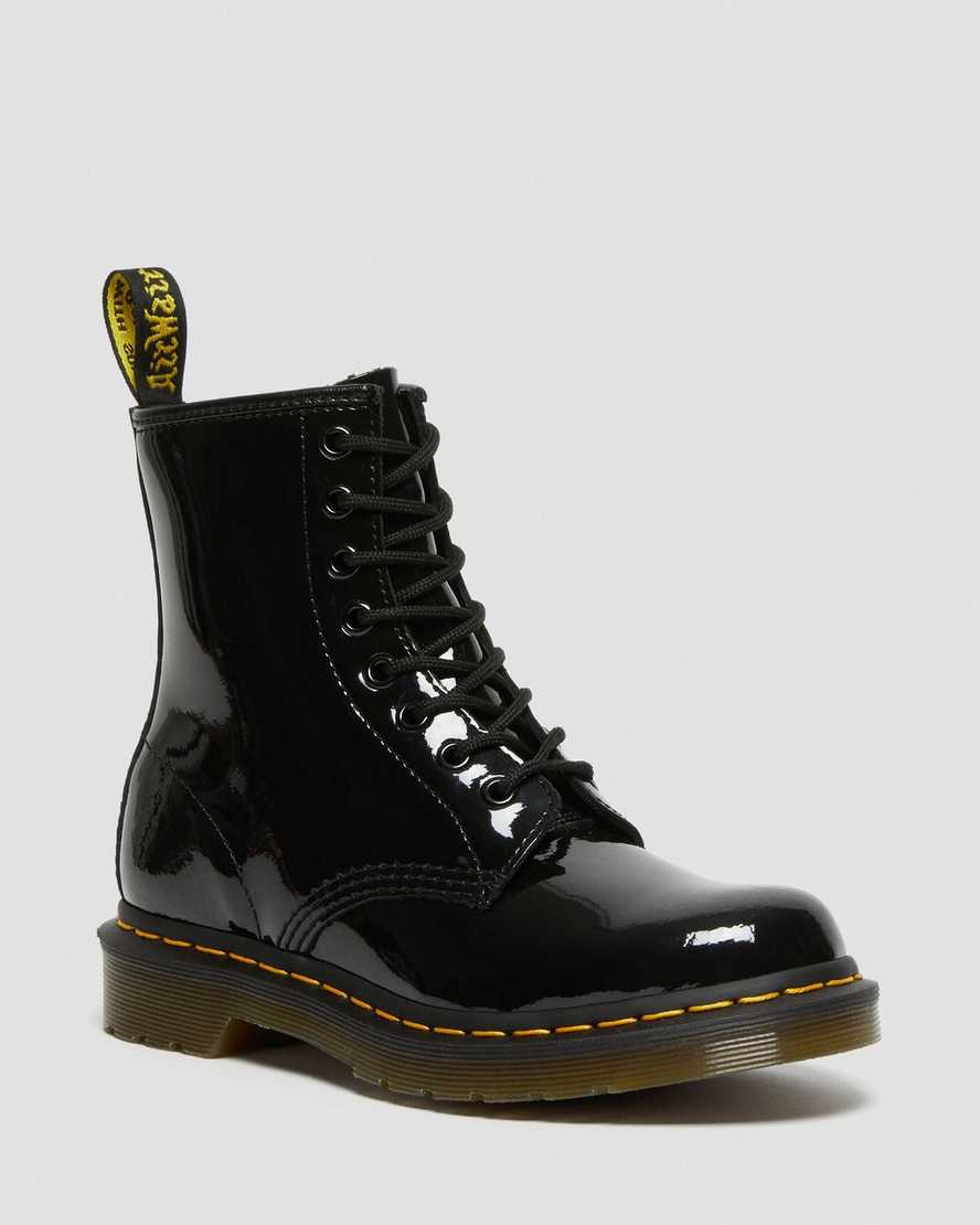 Dr. Martens 1460 Patent Nahka Miesten Nauhalliset Nilkkurit - Mustat Nilkkurit [345-ZUHPDV]